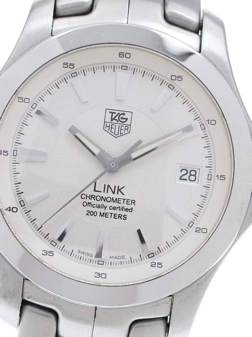 TAG HEUER Link WJF5111 Date Silver Dial Automatic Men's Watch